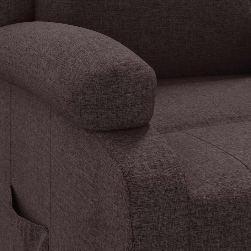 Fotoliu rabatabil, maro închis, material textil