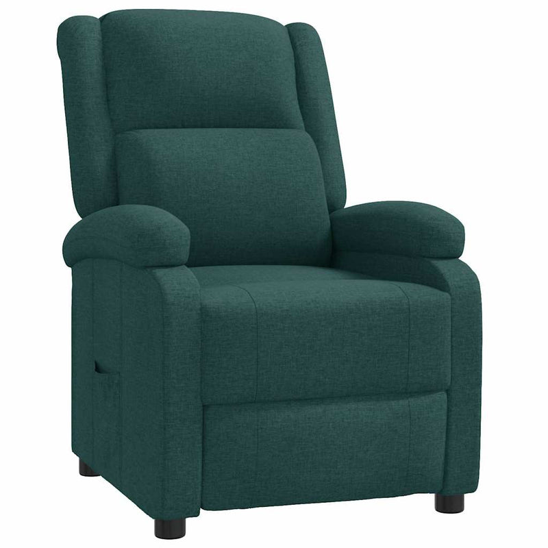 Fotoliu rabatabil, verde închis, material textil