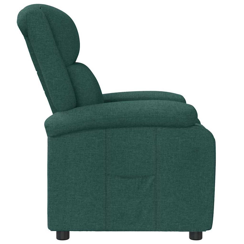 Fotoliu rabatabil, verde închis, material textil