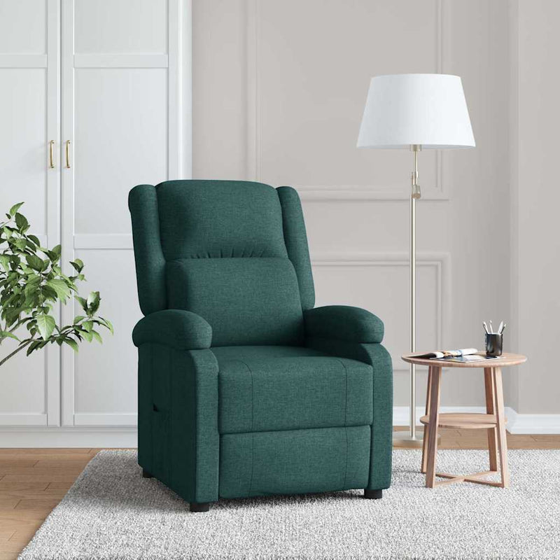 Fotoliu rabatabil, verde închis, material textil
