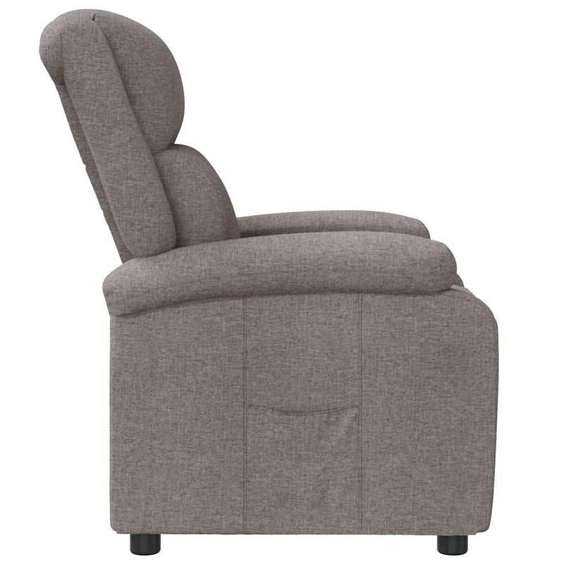 Fotoliu rabatabil, gri taupe, material textil