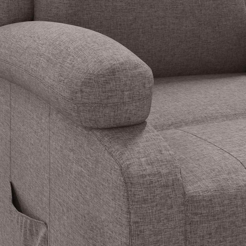 Fotoliu rabatabil, gri taupe, material textil