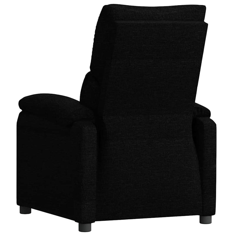 Fotoliu rabatabil, negru, material textil