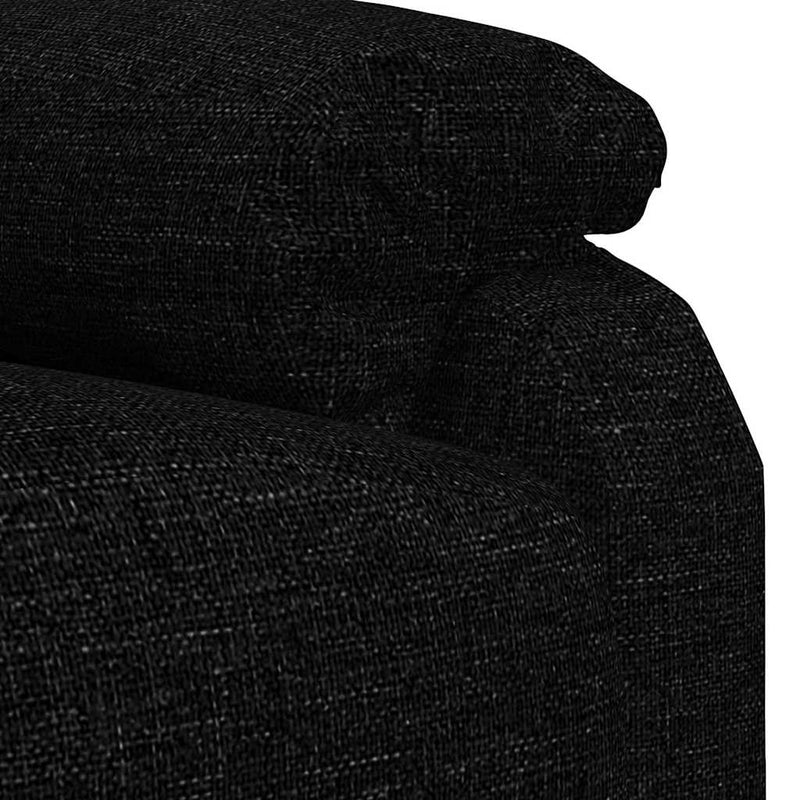 Fotoliu rabatabil, negru, material textil