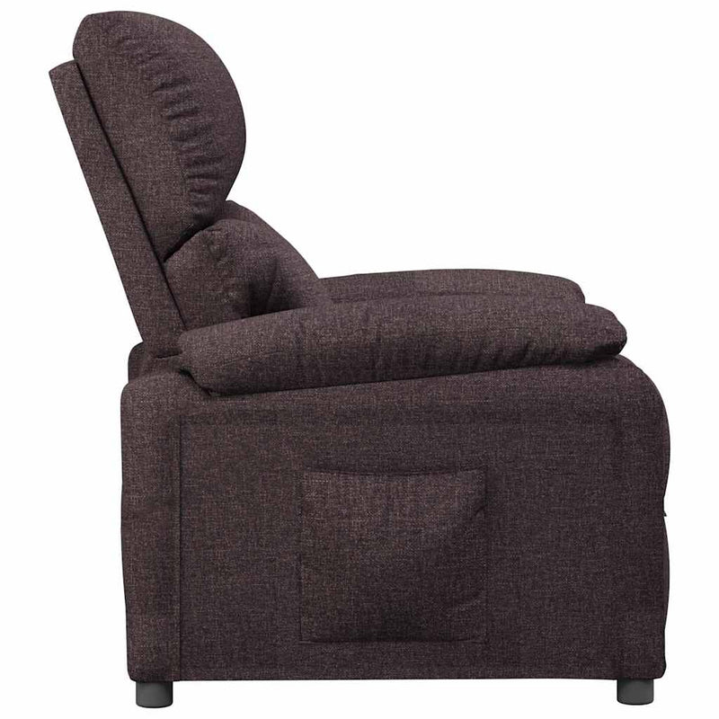 Fotoliu rabatabil, maro închis, material textil