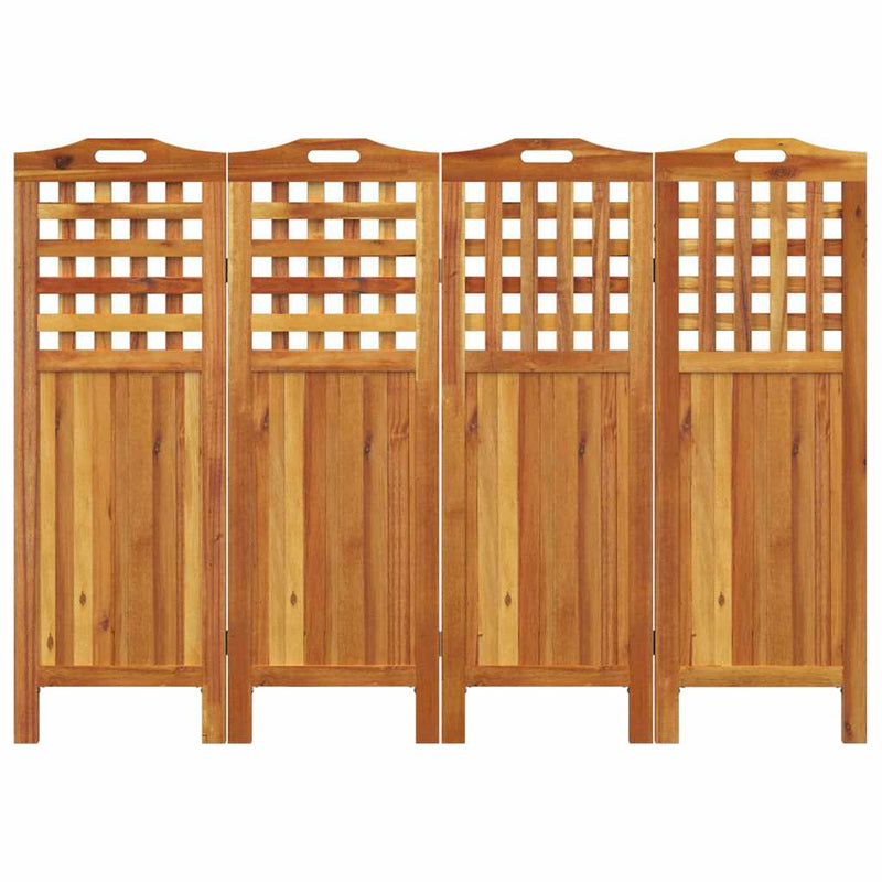 Paravan de cameră 4 panouri 162x2x115 cm lemn masiv de acacia