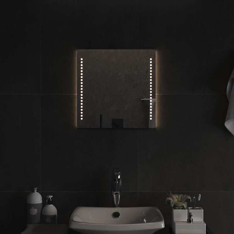 Oglindă de baie cu LED, 40x40 cm
