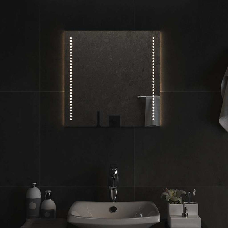 Oglindă de baie cu LED, 50x50 cm