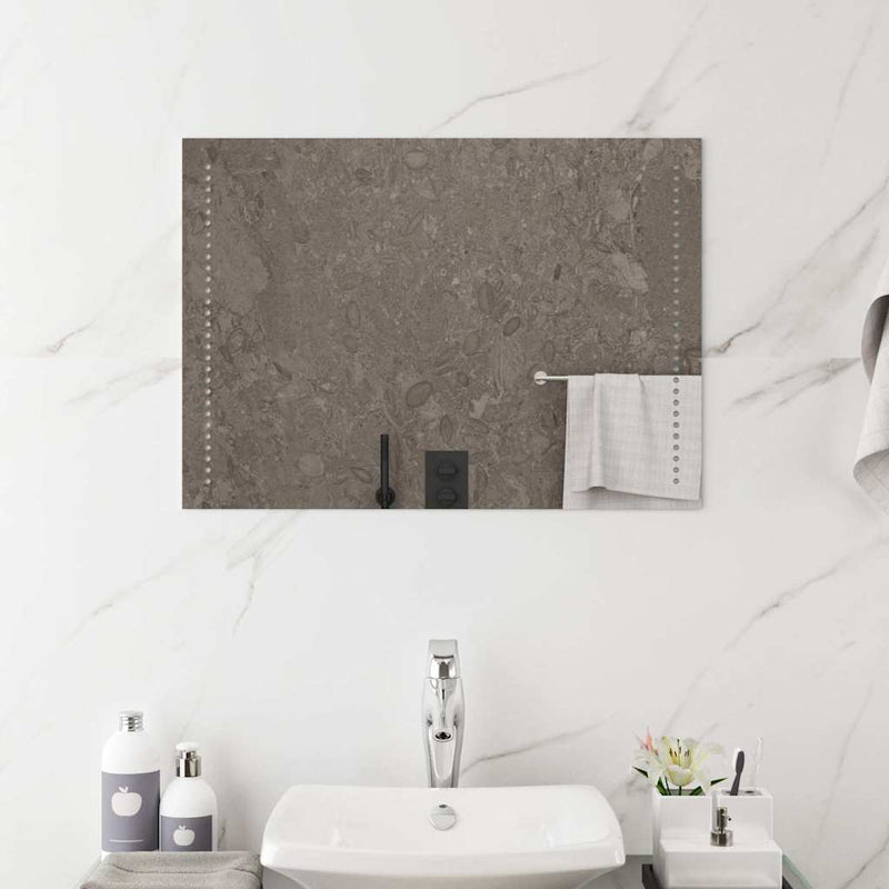 Oglindă de baie cu LED, 70x50 cm