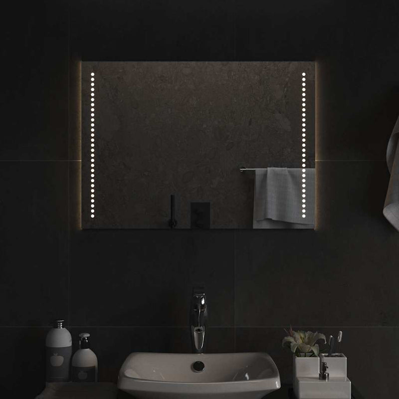 Oglindă de baie cu LED, 70x50 cm