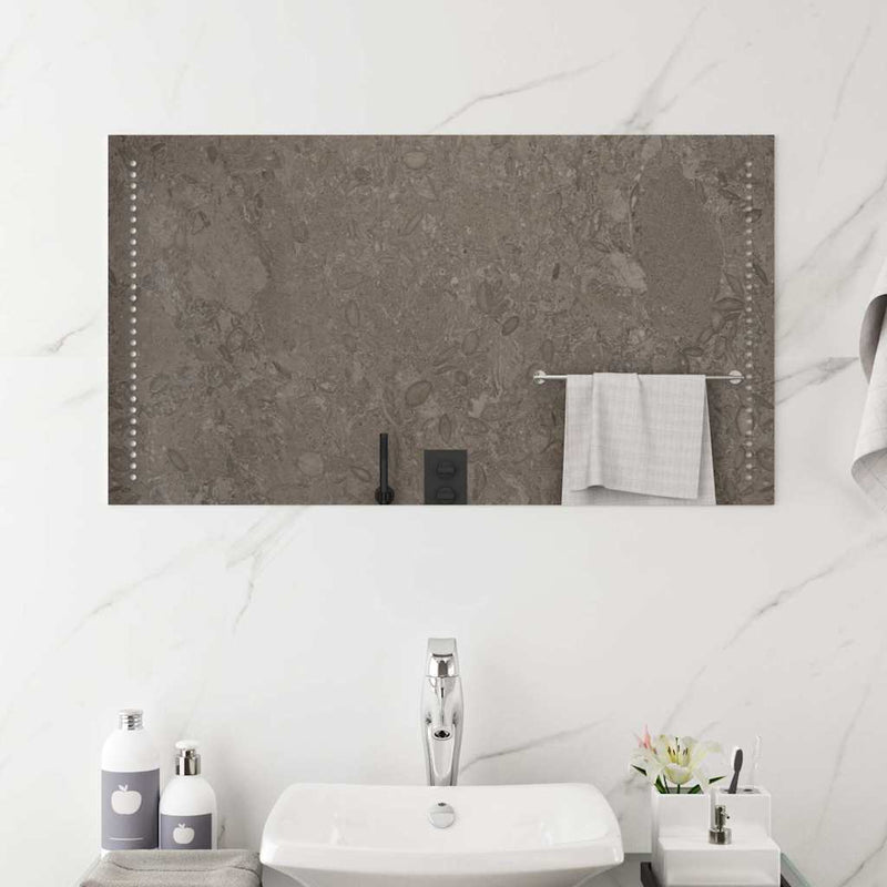 Oglindă de baie cu LED, 90x50 cm