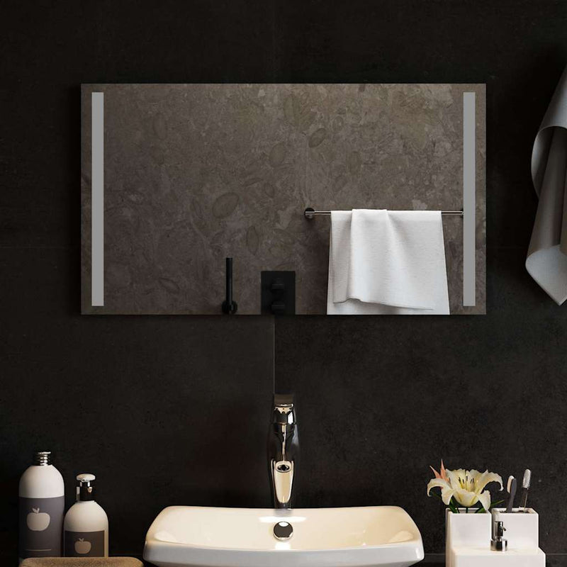 Oglindă de baie cu LED, 70x40 cm