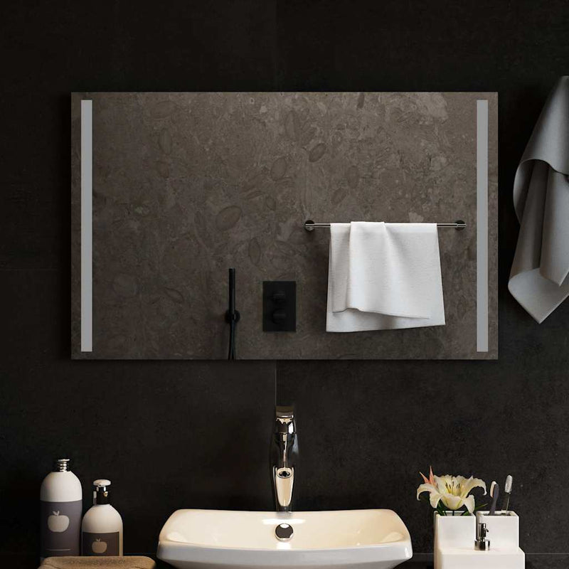 Oglindă de baie cu LED, 80x50 cm