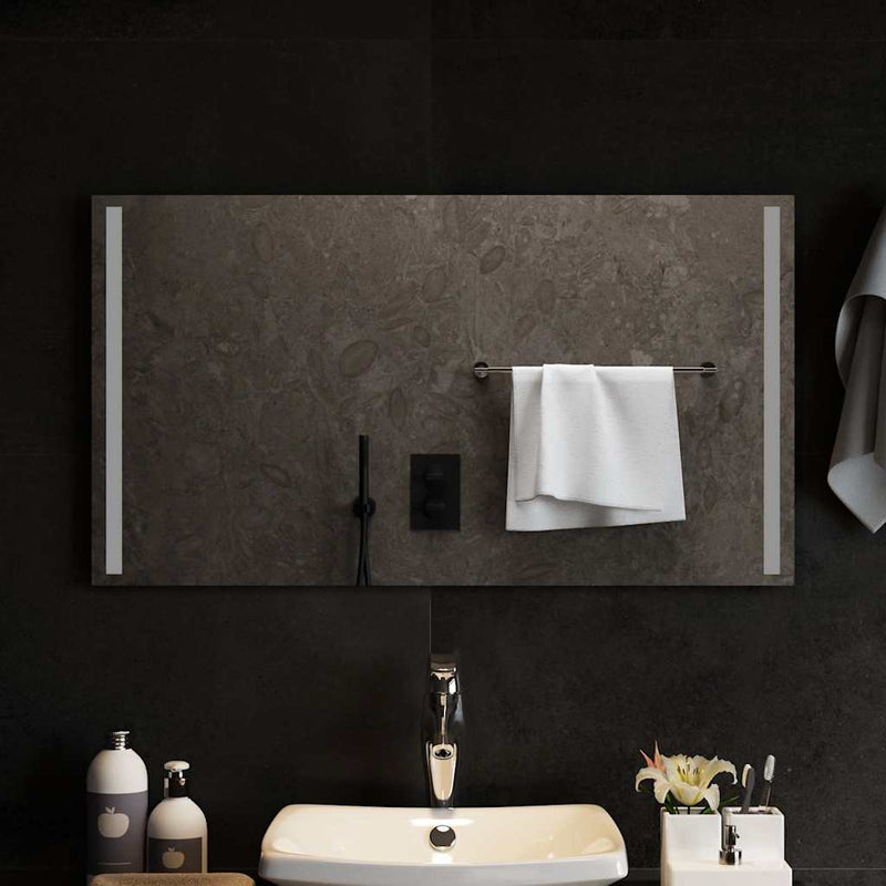 Oglindă de baie cu LED, 90x50 cm