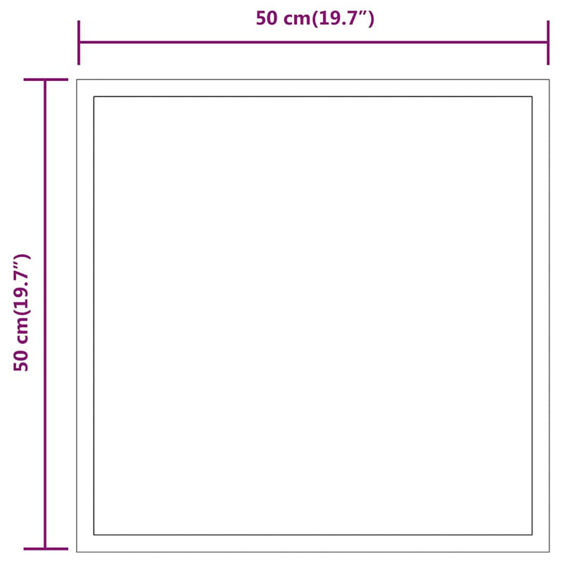 Oglindă de baie cu LED, 50x50 cm