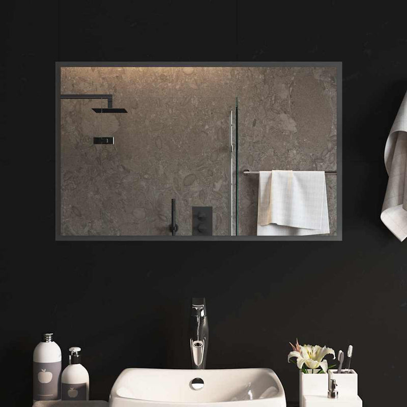 Oglindă de baie cu LED, 80x50 cm