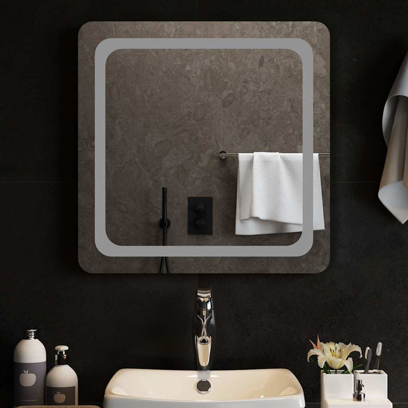 Oglinda de baie cu LED, 60x60 cm