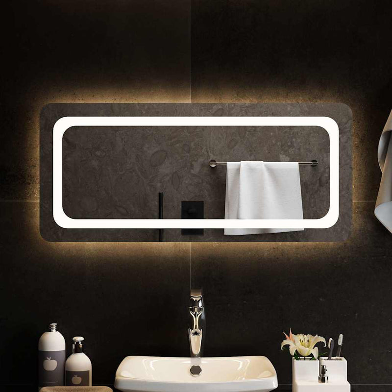 Oglindă de baie cu LED, 90x40 cm