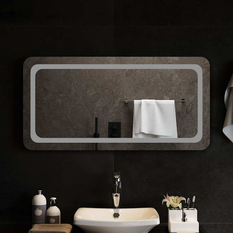 Oglindă de baie cu LED, 100x50 cm