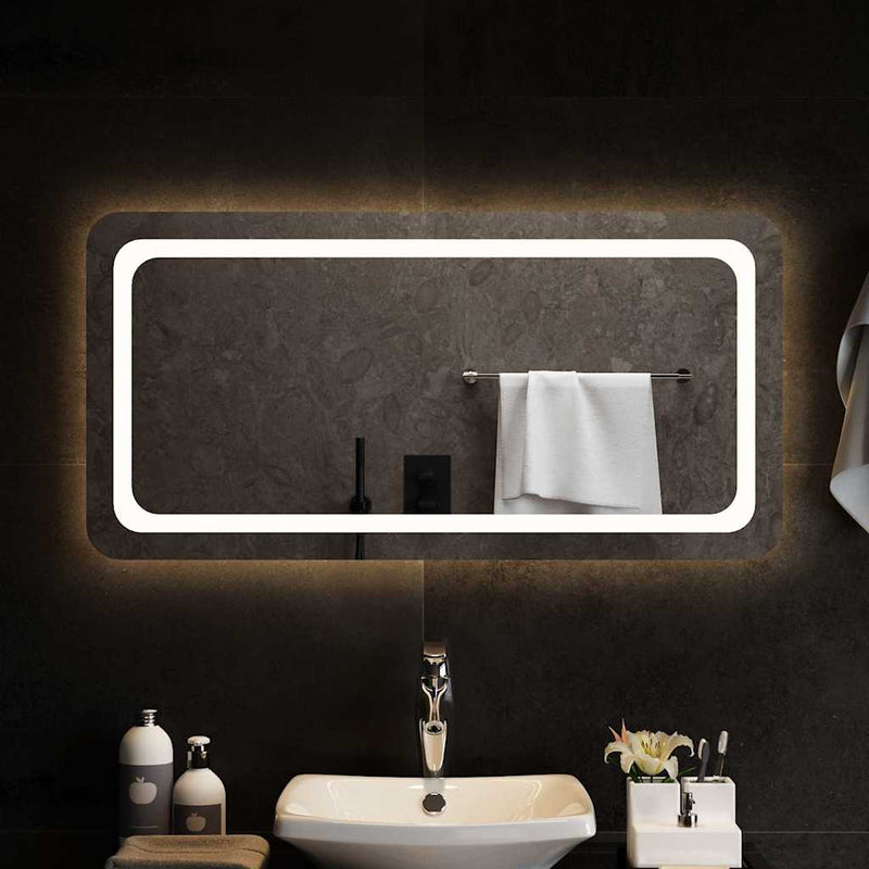 Oglindă de baie cu LED, 100x50 cm