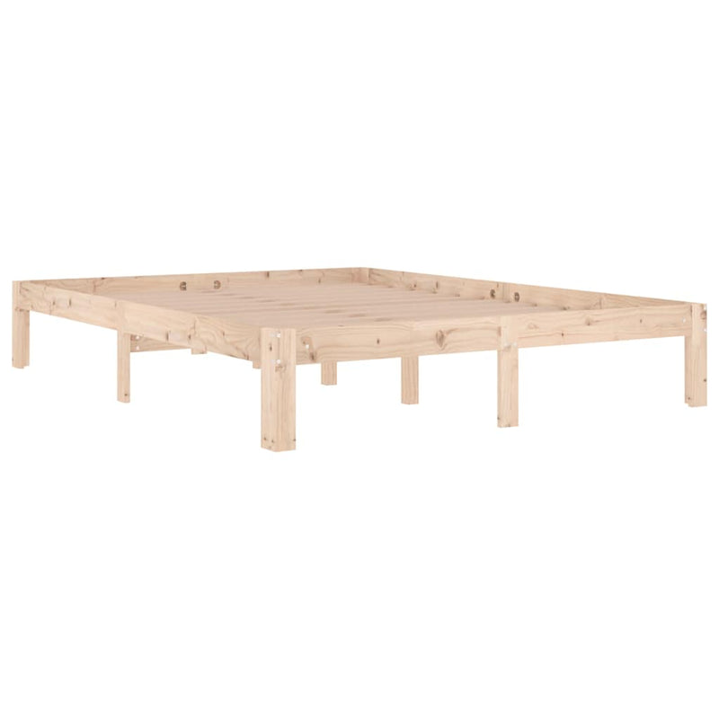 Cadru de pat, 140x190 cm, lemn masiv de pin