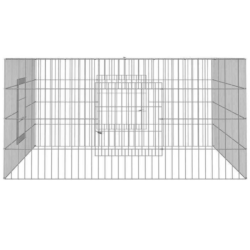 Cușcă pentru iepuri, 110x110x55 cm, fier galvanizat