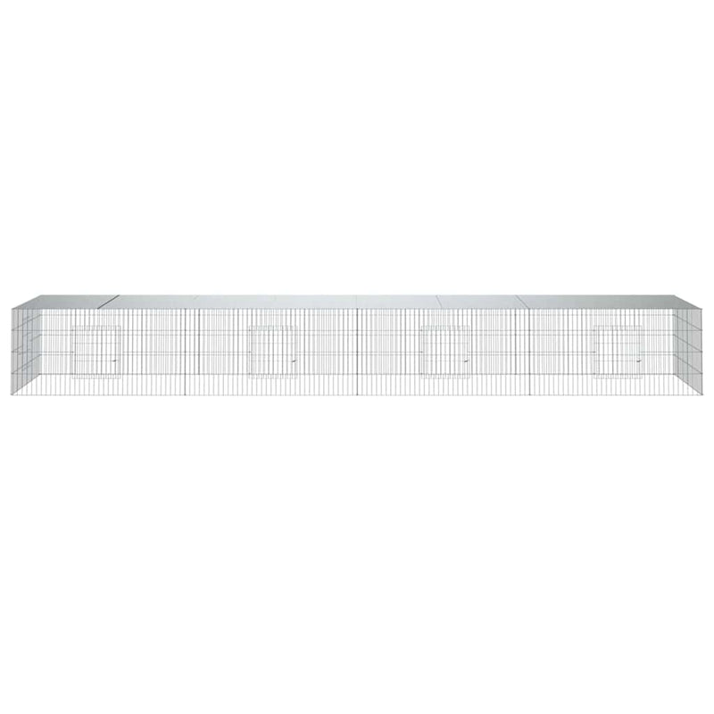 Cușcă pentru iepuri, 4 panouri, 325x109x54 cm, fier galvanizat