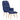 Scaun de relaxare cu taburet, albastru, textil