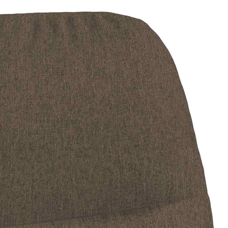 Scaun de relaxare cu taburet, gri taupe, textil