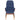 Scaun balansoar cu taburet, albastru, textil