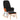 Scaun balansoar cu taburet, negru, textil