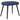 Scaun de relaxare cu taburet, albastru, textil