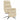 Scaun de relaxare cu taburet, crem, material textil