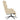 Scaun de relaxare cu taburet, crem, material textil