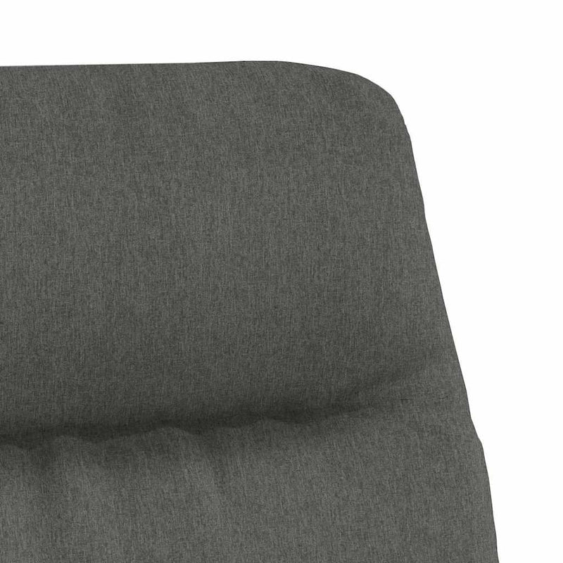 Scaun de relaxare cu taburet, gri închis, textil