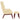 Scaun de relaxare cu taburet, crem, textil