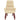 Scaun de relaxare cu taburet, crem, textil