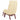 Scaun de relaxare cu taburet, crem, textil