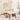 Scaun de relaxare cu taburet, crem, textil
