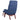 Scaun de relaxare cu taburet, albastru, textil