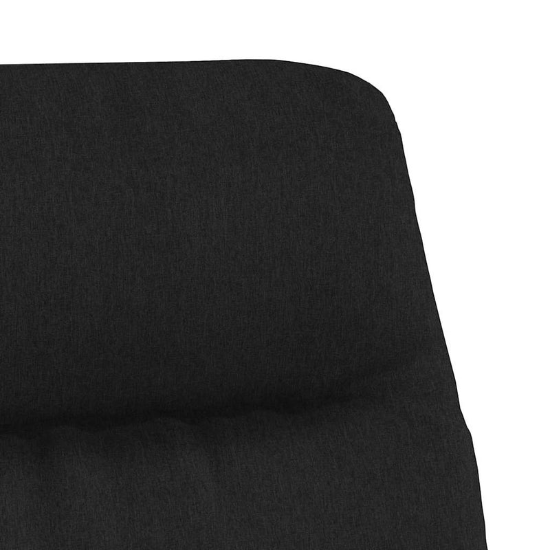 Scaun de relaxare cu taburet, negru, textil