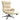 Scaun de relaxare cu taburet, crem, material textil