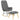 Scaun balansoar cu taburet, gri deschis, textil
