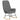 Scaun balansoar cu taburet, gri deschis, textil