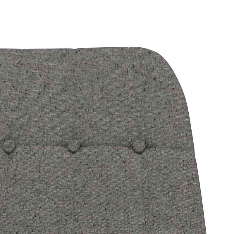 Scaun balansoar cu taburet, gri deschis, textil