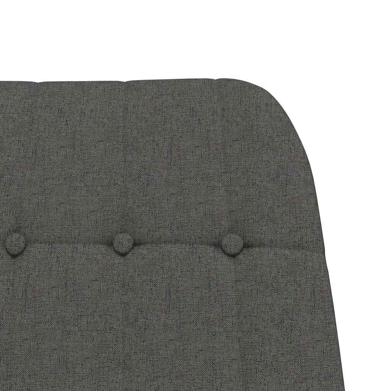 Scaun balansoar cu taburet, gri închis, textil