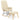 Scaun balansoar cu taburet, crem, material textil