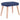 Scaun balansoar cu taburet, albastru, material textil