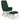 Scaun balansoar cu taburet, verde închis, textil