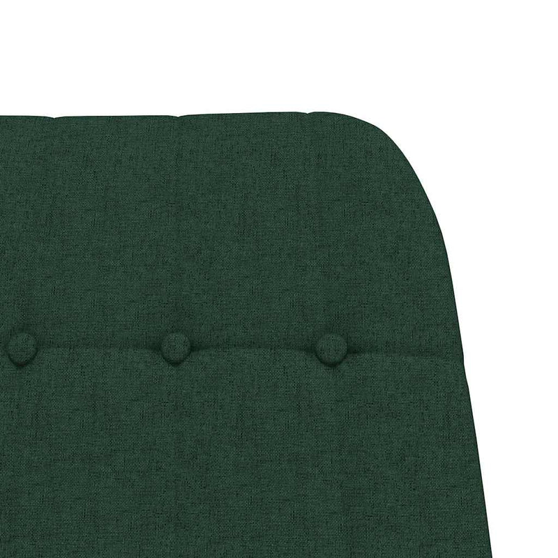 Scaun balansoar cu taburet, verde închis, textil